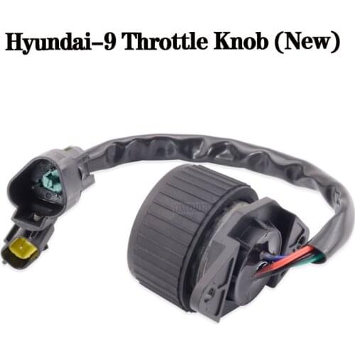 For excavator Hyundai R130 150 215 225-9 new throttle knob gear switch controller high quality double plug