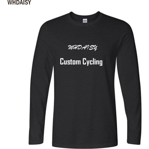 WHDAISY Customized Long Sleeve T-shirt Sportswear Breathable Quick Dry MTB Bike Jersey Running Tops Men