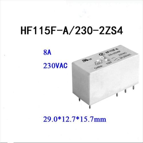 HF115F-A/230-2ZS4 230V 8A relay