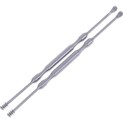 Stainless Needles Acne Cleansing Ear Care Tools Hot 2Pcs/set Cleaning Removal Ear Syringe Come Done Extractor