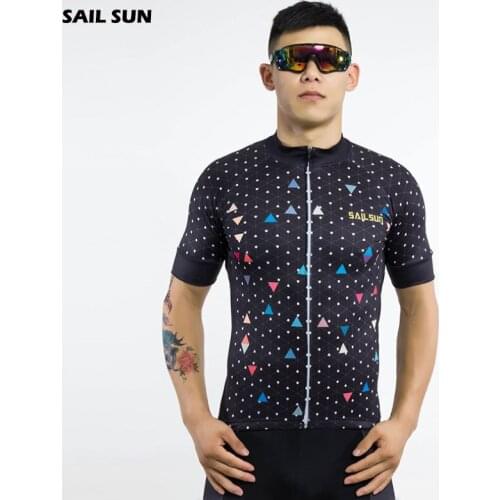 SAIL SUN Men Breathable Cycling Jersey Bike Short Sleeve Clothing Bicycle Tops Sportwear Shirts Size S-XXXL