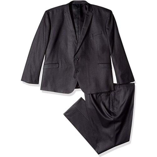 Peaky Blinders Mens Notch Lapel Suit Groomsman Relaxed Loose Style Business Suits Evening Dress Two Pieces Suits(Jacket+Pants)