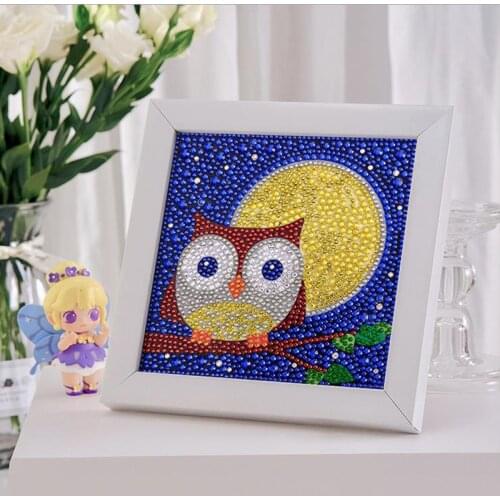 1 Pcs Diamond Painting DIY Kit with Frame, Painting by Number Kits Parent-Child Family Activities, Mosaic Art and Crafts Gift