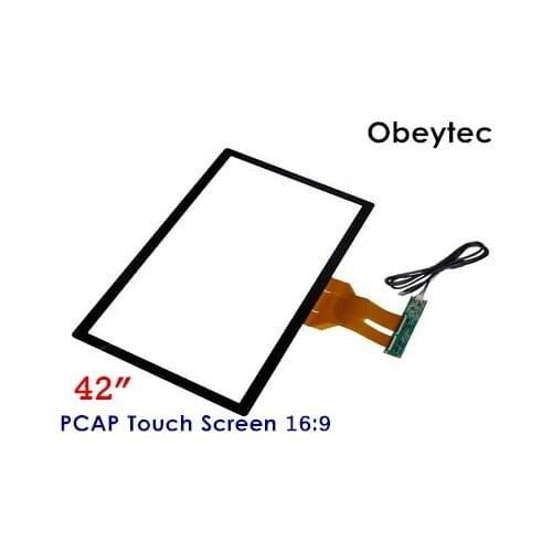 Obeytec 42" Wide Capacitive Touch Screen, 16:9, 10 Touch Points, PCAP Touch panel, Driver free, Support Customized