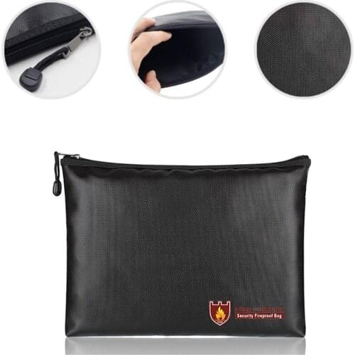 Silica Fireproof Document Bag Fire Resistant Water Resistant Money Bag Safe Storage Portable Storage Bag Stationery Bag 2021