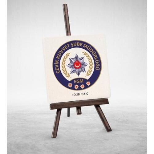 Personalized Professional Polis Riot Şovaleli Natural Stone-2