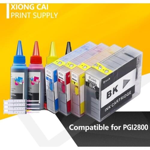 PGI-2800 Refill Ink Cartridge WIth ARC Chip for Canon MAXIFY MB5080 iB4080 MB5180 MB5480 iB4180 Printer