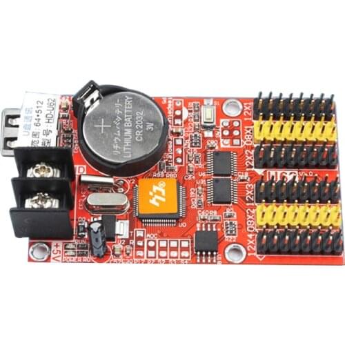 Support 7-color display HD-U62 p10 led display controller card for rotating led display 13.3 led screen xxx small led display