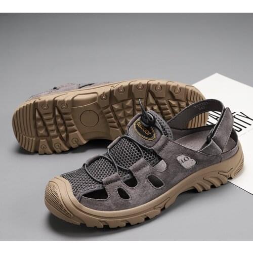 Sandalias Piel Hombre Men Rubber Sandal Mens Sandals Summer Leather Samool Shoes Sandale De Plage Sandales Geta