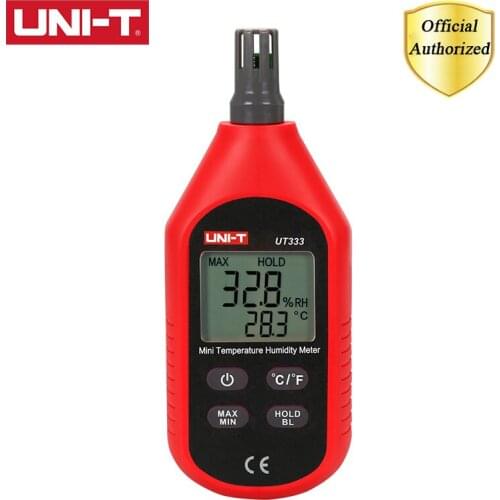 UNI-T UT333 UT333BT Mini Temperature Humidity Meter LCD Backlight Hygromet Indoor Outdoor Hygrometer Overload Indication