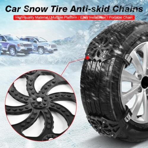 Universal Tire Chain Anti-skid Vehicles Thickened Adjustable Wheel TPU Material Roadway Safety Snow Chain Winter for Car SUV