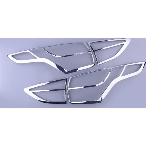 1 Set Silver Tail light Trim Rear Lamp Cover Frame ABS Plastic Fit for Ford Kuga Escape 2013 2014 2015 Car Decoration