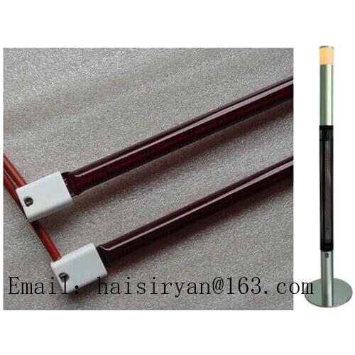 220v 1000w Heraeus tubular medium wave IR emitter ruby red glass quartz bulb infrared halogen lamp