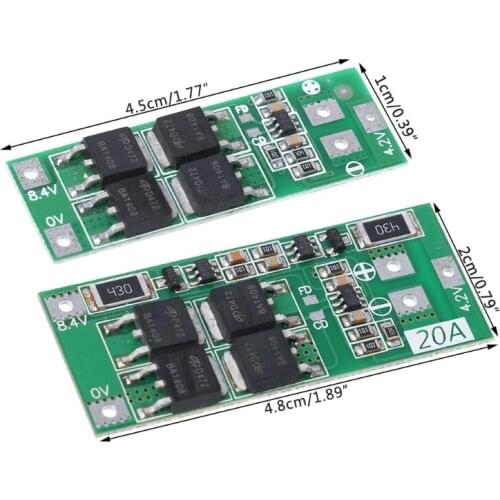 2S 20A 7.4V 8.4V Li-ion Lithium Battery 18650 Charger PCB BMS Protection Board K5DB