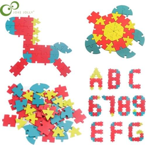 40 Pcs Buckle Creative Fun Jigsaw Puzzle Children Early Education Geometric Shapes Number Letters Variety Jigsaw Puzzle Toy WYW