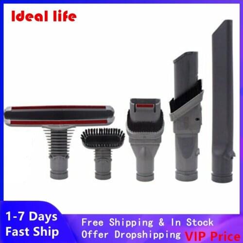 5pcs/set Hard Brush Mattress Tool Brushes Gap Tool Flat Nozzle Brush For Dyson V6 DC35/45/52/58/59/62/63 Cordless Vacuum Cleaner