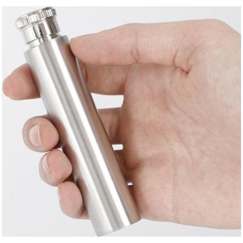 50PCS 1oz/1.5oz Hip Flasks Polished Round Bottom Tubular Wine Pot Wine Bottle Wine Whisky Bottle Portable Stainless Steel