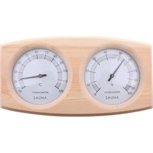 80% Hot Sale Sauna Room Water Vapor Wooden Thermometer Hygrometer Outdoor Greenhouse Temperature Hygrometer