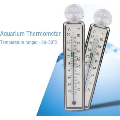 Aquarium Thermometer Glass Meter Fish Tank Water Temperature Gauge With Suction Cup Aquarium Accessories