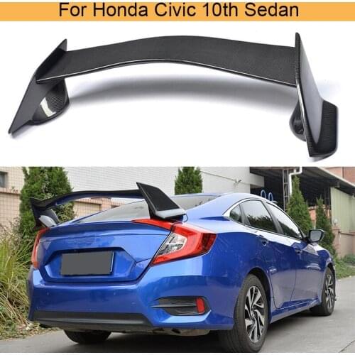 Carbon Fiber Car Rear wing lip Spoiler case for Honda CIVIC 10TH Sedan 4-Door 2016 2017