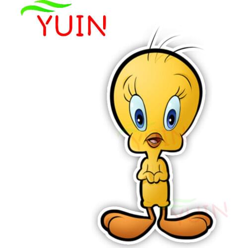 Car Sticker Decor Motorcycle Decals Cartoon Yellow Chicken Creative PVC Decorative Accessories Waterproof Decal 13*6cm