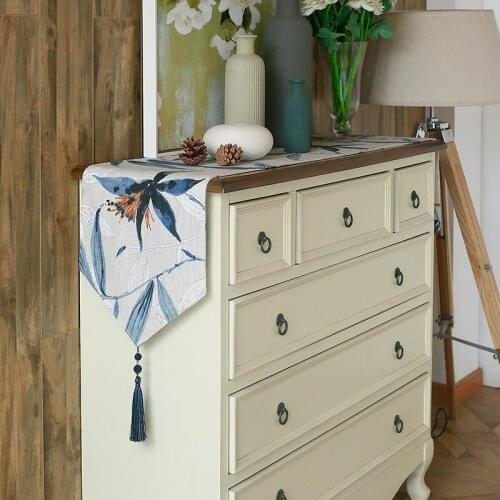 Free Shipping Newest Design Handmade Table Runner American Modern Simple Table Flag Rural Nordic tea table cloth art