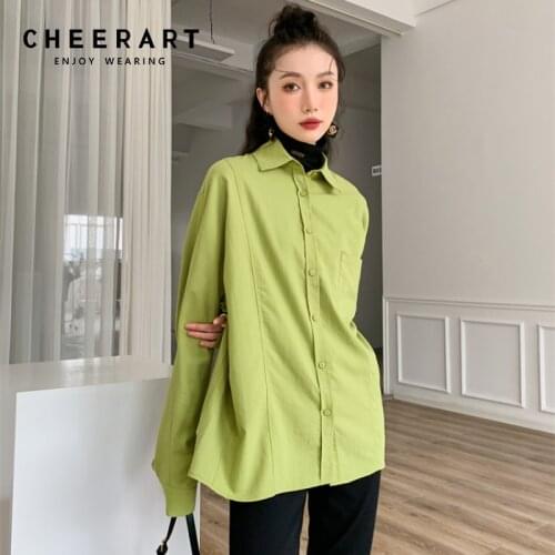 Женские рубашки оверсайз Cheerart China At AliExpress