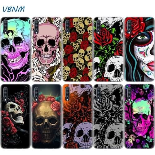 Flower Skull Case For Samsung Galaxy A51 A71 A50 A70 A20 A30 A40 A10 A20E J4 J6 A6 A8 A7 A9 2018 Cover