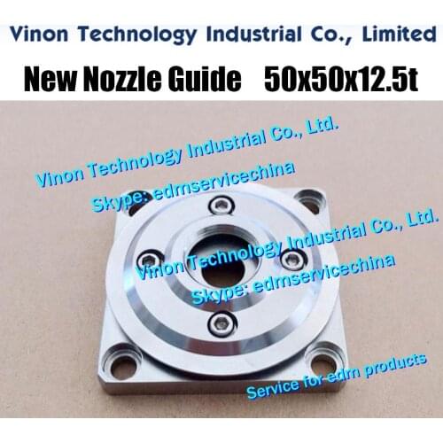 Edm AD Nozzle Guide Set (New type) 50x50x12.5tmm include Upper & Lower Water Nozzle Holder. NOZZLE BASE for AD400,AQ400,AD360