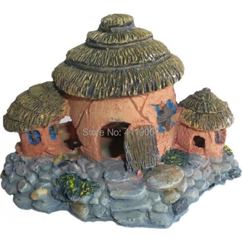 Hotsale Resin Aquarium Decoration Cottage 5.5" Aquarium Fish Tank Ornament Decoration
