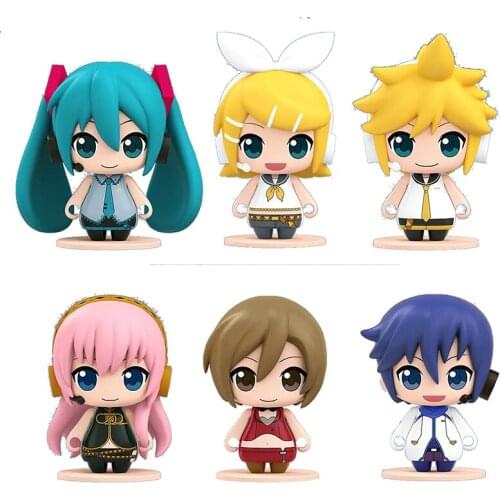 Vocaloid Hatsune Pocket Maquette Anime Figure Cartoon Model Desktop Decoration Q Version Figure Model Box of Eggs