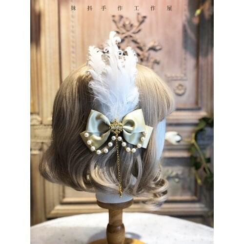Japanese princess Sweet lolita side clip collection kawaii girl hair accessories gothic lolita hairpin loli cosplay Golden