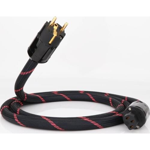 Hot Selling Hi End D517 Power Cord CD Amplifier Amp Cable with P029 Gold Plated Power Plug AC Mains Power Cable EU Power Iine