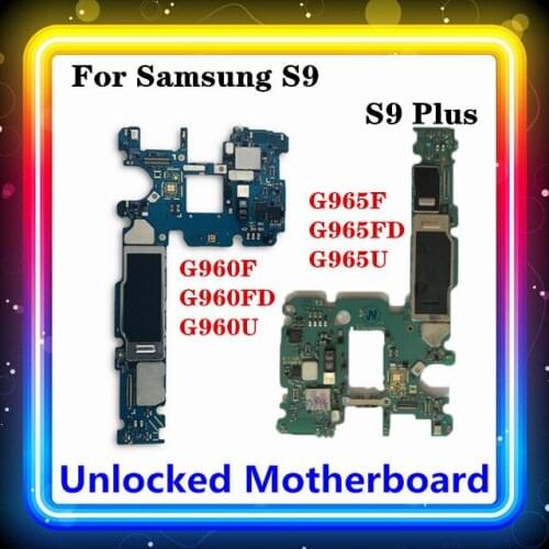 For Samsung Galaxy S9 / S9 Plus G965U G965F G965FD G960F G960FD G960U Motherboard Single / Dual SIM Original Android