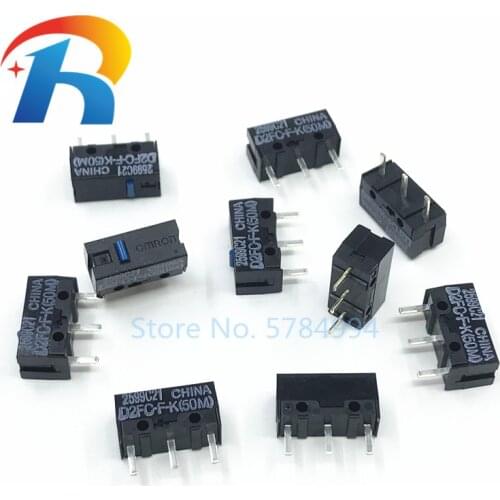 Free shipping 10pcs/lot OMRON Mouse Micro Switch Microswitch D2FC-F-K 50m general D2FC-F-7N 10M 20M 50 millions time lifetime