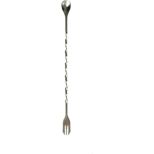 Stainless Steel Cocktail Bar Spoons Spiral Pattern Drink Mixer Shaker Spoon