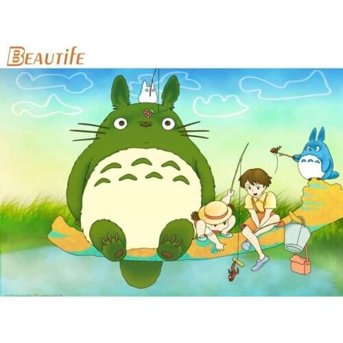 New Arrival totoro Poster Cloth Silk Poster Home Decoration Wall Art Fabric Poster Print30x45cm,40X60cm.50X75cm,60X90cm