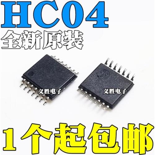 New and original 74HC04PW SN74HC04PWR HC04 TSSOP14 Patch logic chip IC six-way inverter,Ultra-thin foot patch TSSOP14