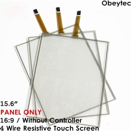 Obeytec 20PCS Resistive Touch Screen, 15.6" 5Wire resistive Touch Panel, Wide Screen Sensor 16:9, Active Size 344*193mm