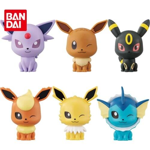 Bandai Genuine Gashapon Modeling Series Pokemon 8 Eevee Family Action Figure Model Toy