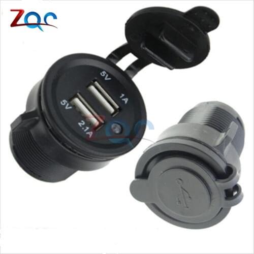 Splitter Dual USB Port Cigarette Lighter Socket Car Charger Power Adaptor 12-24V Power supply Adapter