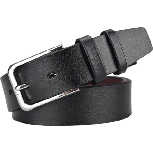 Belts For Women High Quality Cow Genuine Leather Embossing Belt Female Fashion Classic Vintage Pin Buckle Strap For Woman