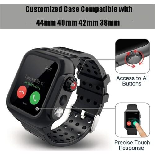 Durable High Quality for Apple Watch Sport Band 44mm 42mm 40mm 38mm Waterproof strap iWatch 1 2 3 4 5 6 SE Lightweight Watchband