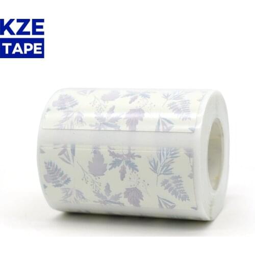 Kze Leaves Cute Thermal Label Roll 50*20mm New Typeable Washi Tape lovely mark sticker for EQ11 mini thermal label printer