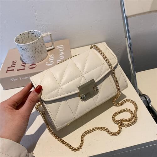 Crossbody Bag Backpack Women Shoulder Bag Female Designer Handbag Purse All-match Chain Diamond Lattice Fashion 2021 PU Leather