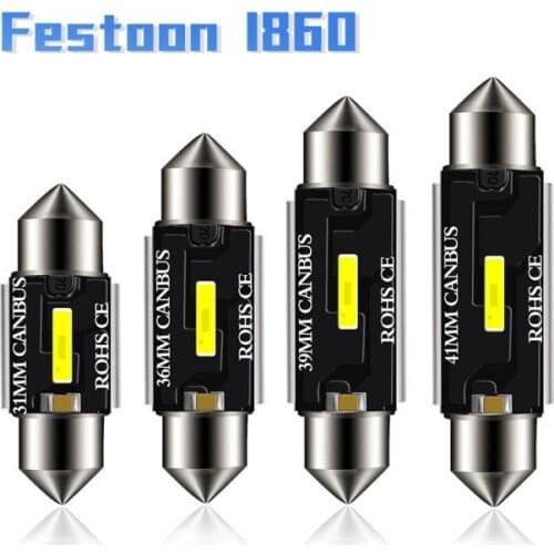 LED Bulb 31mm 36mm 39mm 41mm Super High Brightness Canbus Car Ceiling Light CSP Car Interior Reading Double Tip Lamps