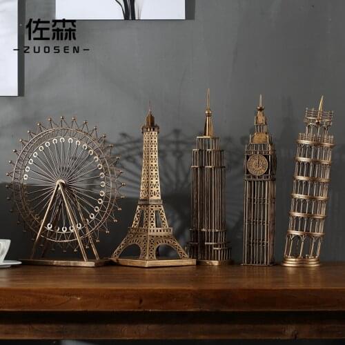 Ferris Wheel Decoration European Living Room Wine Cabinet American Porch Iron Art Decoration Tremble Gift Decoration Creativity