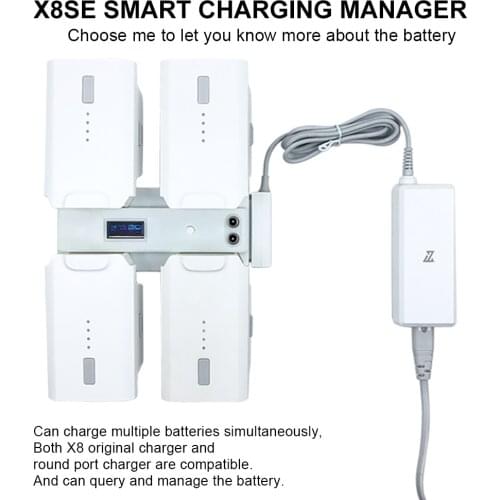 Smart Charging Charger Manager Design for Fimi X8 SE 2020 Drone 4 Batterys Charge Together with Screen Display, OUTPUT 39.15W