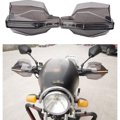 Universal Motocross Motorcycle Handguards with LED Dirt Bike Handlebar Hand Guard for Honda Windproof Motorbike Protective Gear