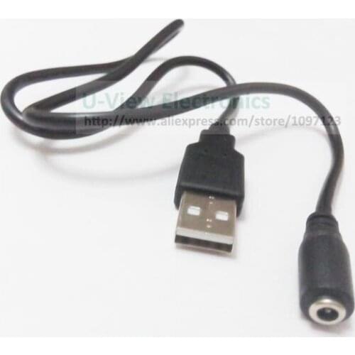 USB 2.0 A Male Plug to DC 3.5x1.1mm Power Female Jack Connector Cord Cable About 40CM/Free Shipping/40PCS